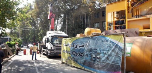 احداث خط لوله فاضلاب تهران (شریعتی- خواجه عبداله) به روش لوله‌رانی